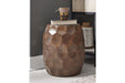 Wynlow Copper Finish Stool - Lara Furniture