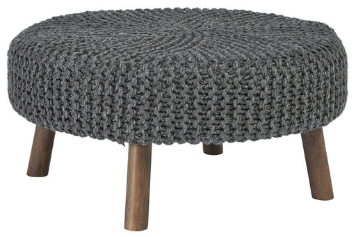 Jassmyn Charcoal Oversized Accent Ottoman - Lara Furniture