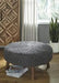 Jassmyn Charcoal Oversized Accent Ottoman - Lara Furniture