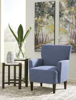 Hansridge Blue Accent Chair - Lara Furniture