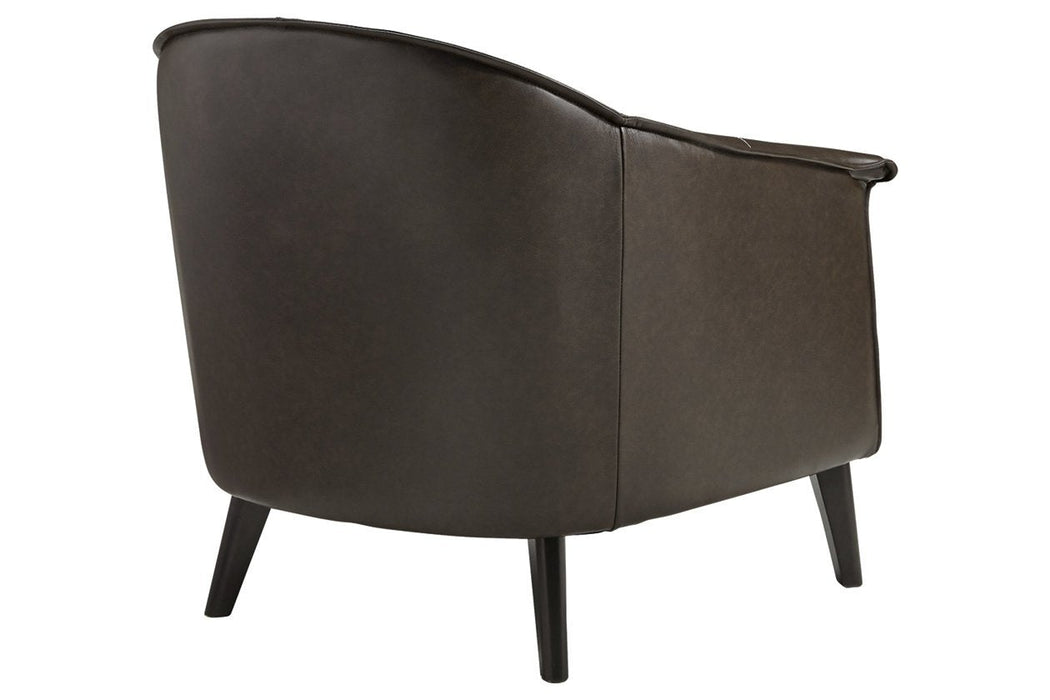 Brickham Dark Brown Accent Chair - Lara Furniture