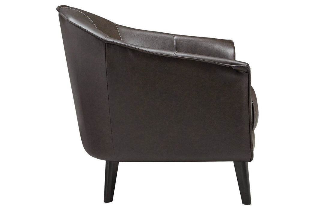 Brickham Dark Brown Accent Chair - Lara Furniture