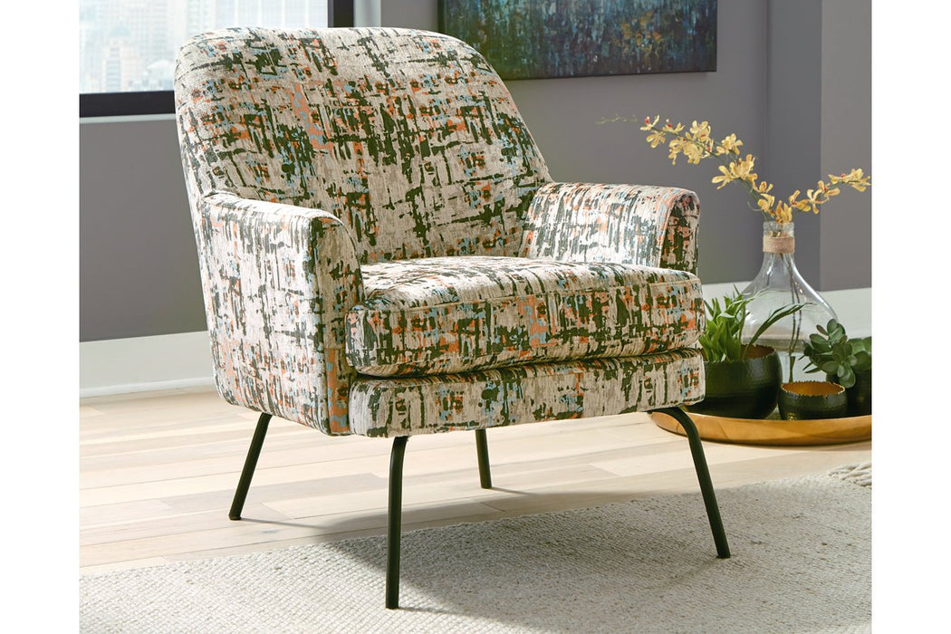 Dericka Beige/Green Accent Chair - Lara Furniture