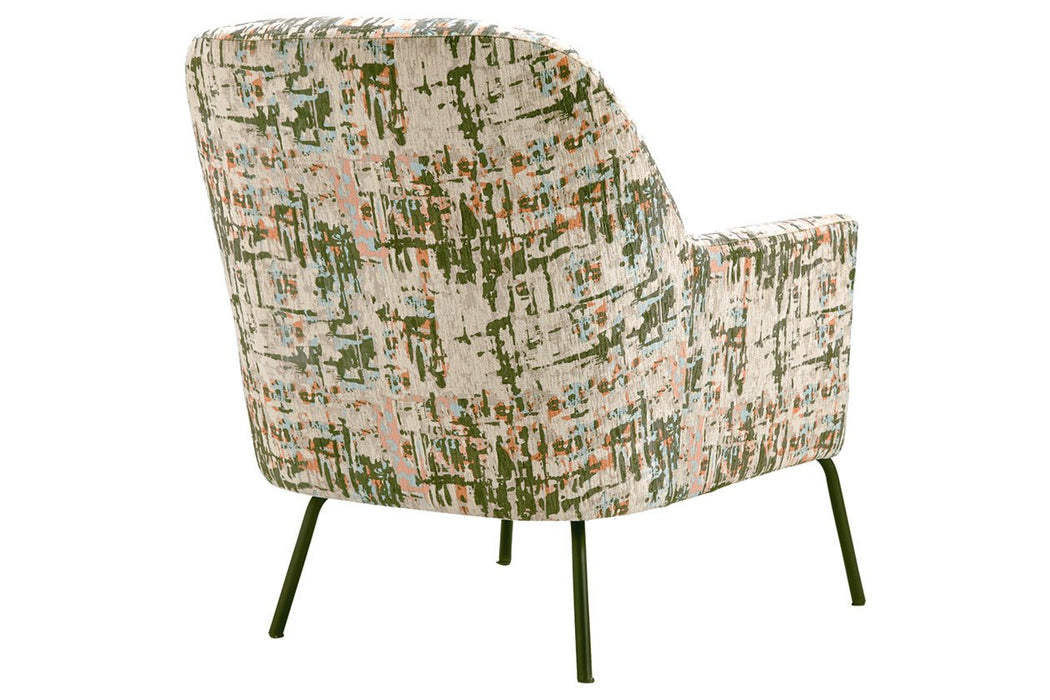 Dericka Beige/Green Accent Chair - Lara Furniture