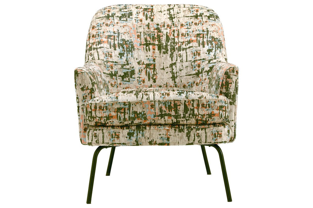 Dericka Beige/Green Accent Chair - Lara Furniture