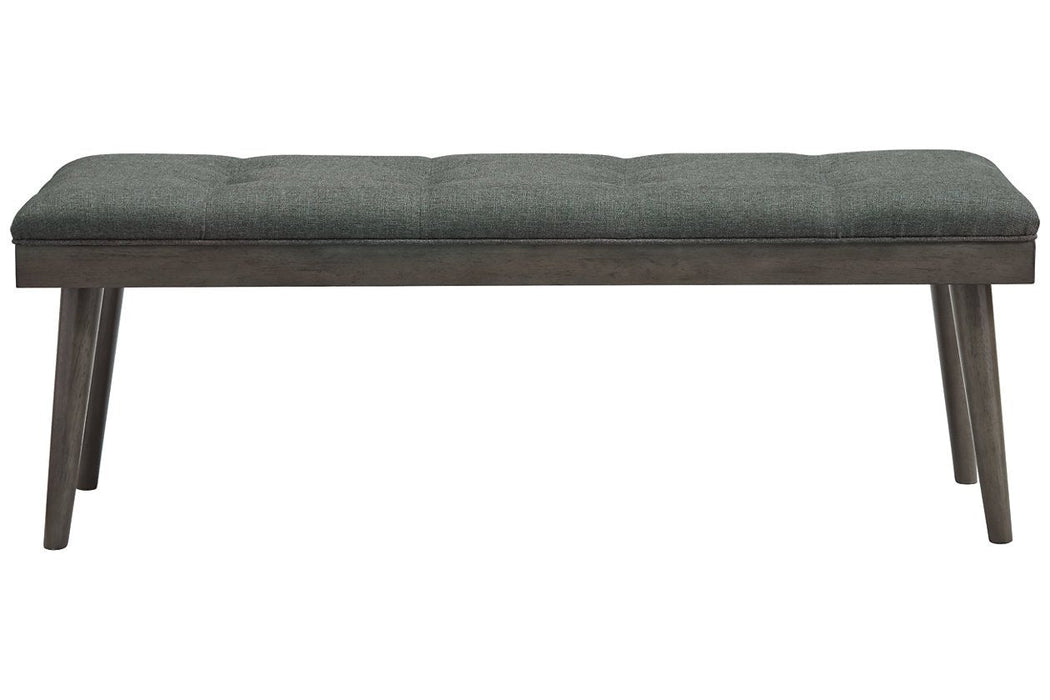 Ashlock Charcoal/Brown Accent Bench - Lara Furniture