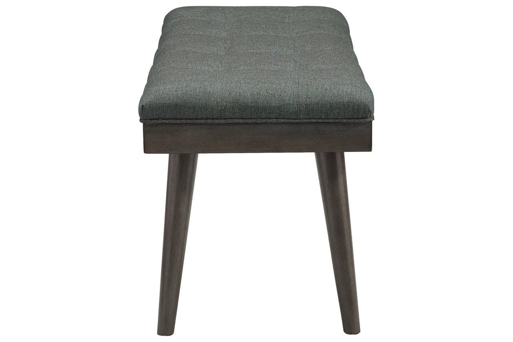 Ashlock Charcoal/Brown Accent Bench - Lara Furniture