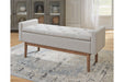 Briarson Beige/Brown Storage Bench - Lara Furniture