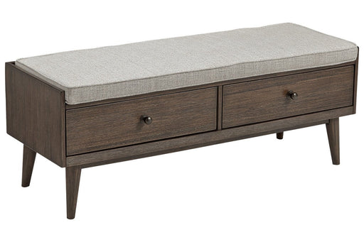 Chetfield Beige/Brown Storage Bench - Lara Furniture