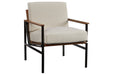 Tilden Ivory/Brown Accent Chair - Lara Furniture