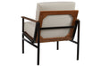 Tilden Ivory/Brown Accent Chair - Lara Furniture