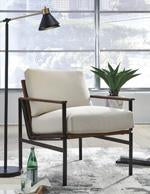 Tilden Ivory/Brown Accent Chair - Lara Furniture