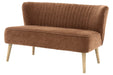 Collbury Cognac Accent Bench - Lara Furniture