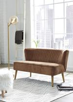 Collbury Cognac Accent Bench - Lara Furniture