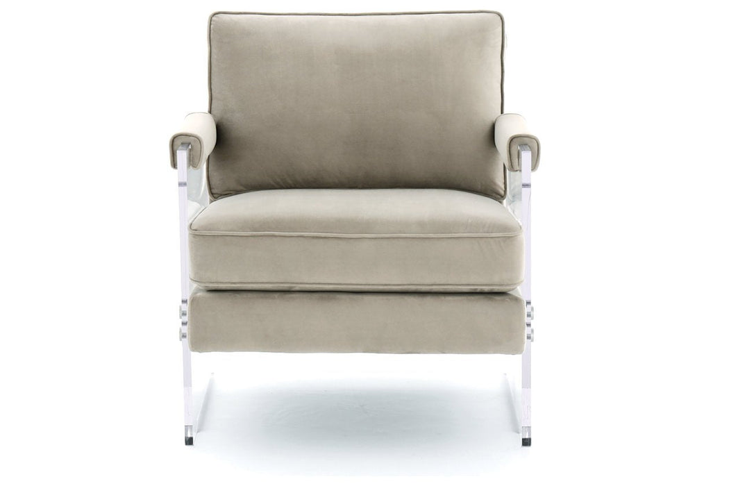 Avonley Taupe Accent Chair - Lara Furniture