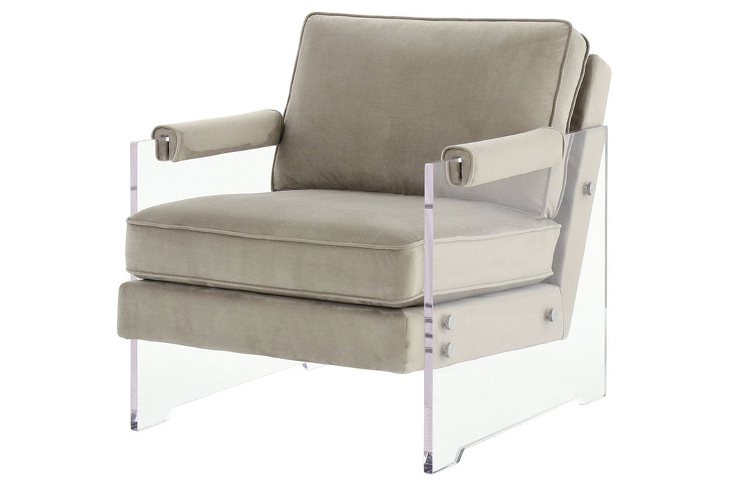 Avonley Taupe Accent Chair - Lara Furniture