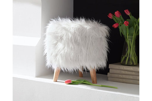 Elson White Storage Ottoman - Lara Furniture