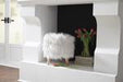 Elson White Storage Ottoman - Lara Furniture
