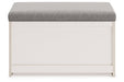 Blariden Gray/Natural Storage Bench - Lara Furniture