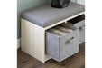 Blariden Gray/Natural Storage Bench - Lara Furniture