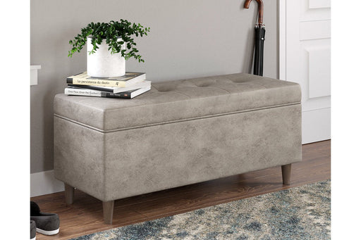 Becklow Beige Storage Bench - Lara Furniture