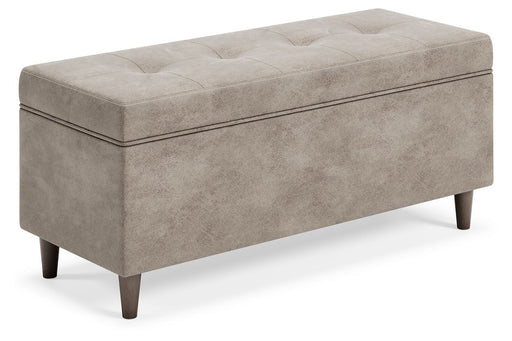 Becklow Beige Storage Bench - Lara Furniture