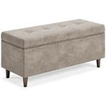 Becklow Beige Storage Bench - Lara Furniture