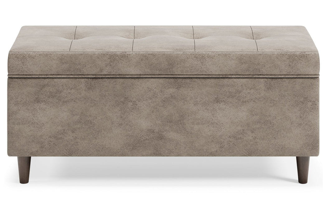 Becklow Beige Storage Bench - Lara Furniture