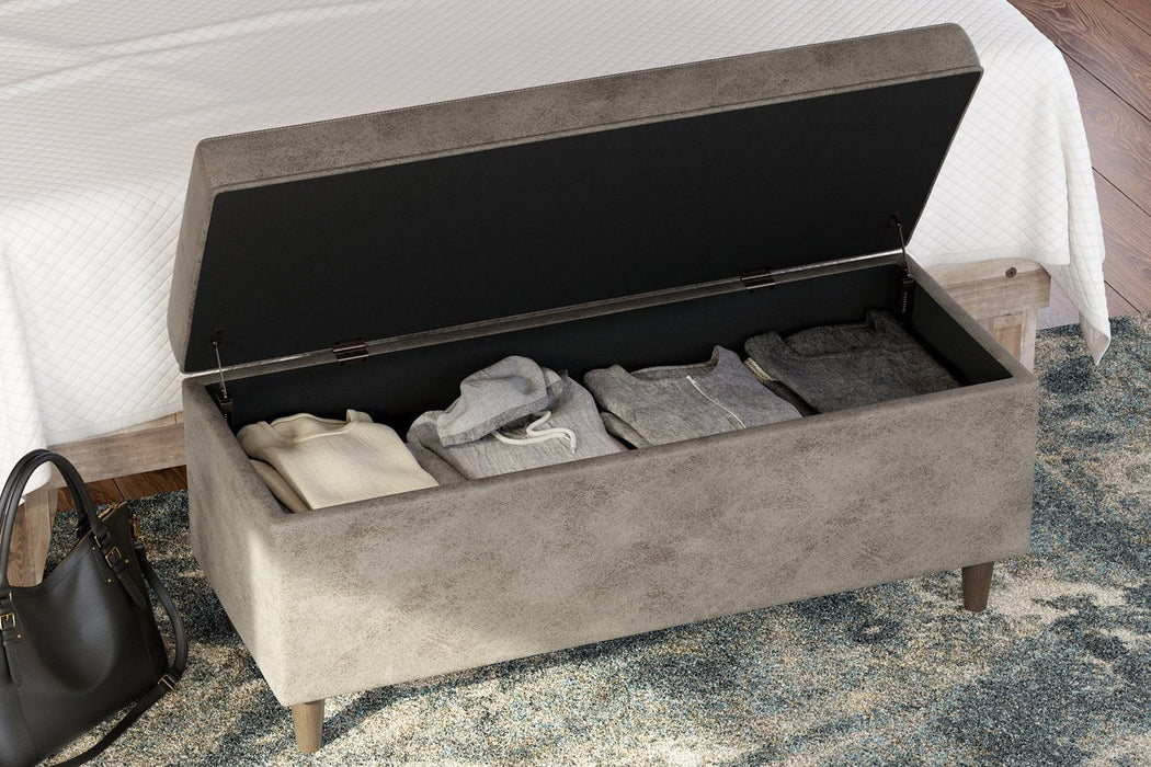 Becklow Beige Storage Bench - Lara Furniture