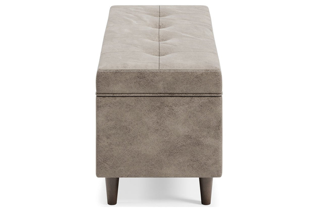 Becklow Beige Storage Bench - Lara Furniture