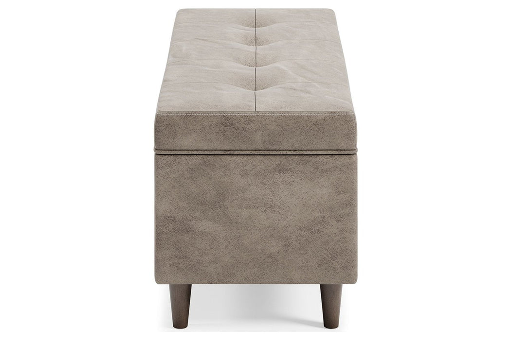 Becklow Beige Storage Bench - Lara Furniture