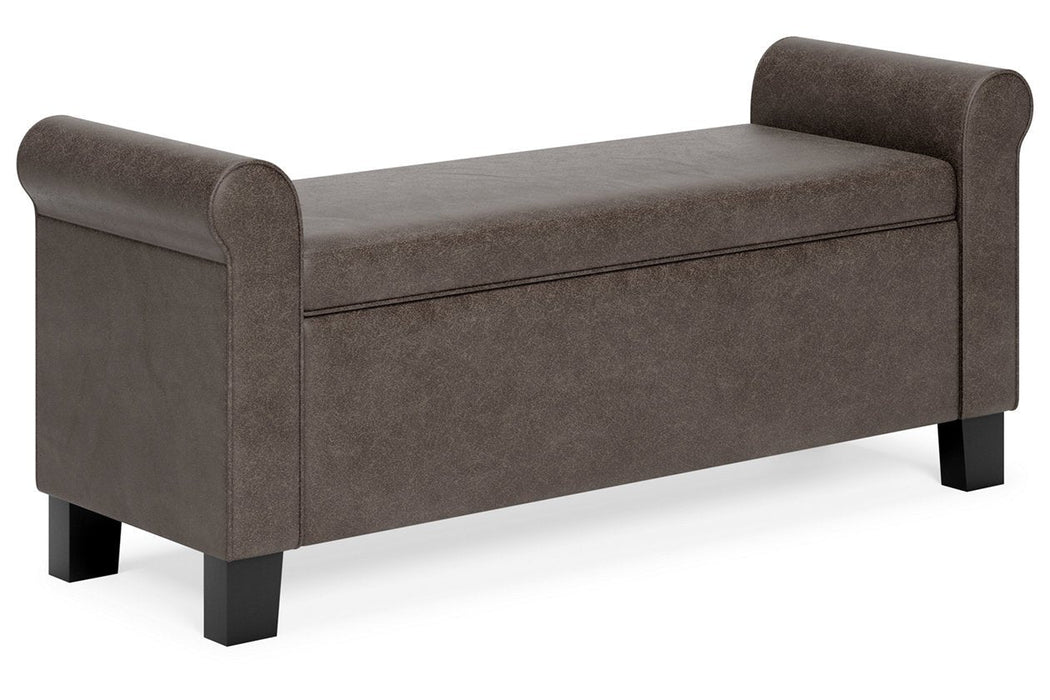 Durbinleigh Brown Storage Bench - Lara Furniture