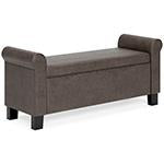 Durbinleigh Brown Storage Bench - Lara Furniture