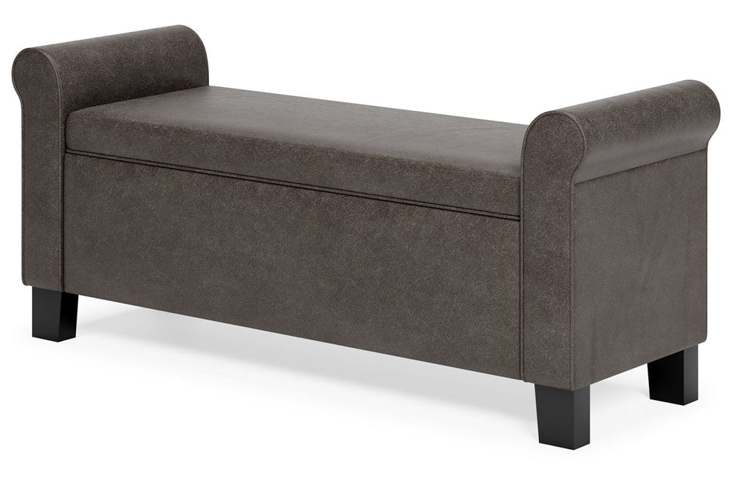 Durbinleigh Brown Storage Bench - Lara Furniture