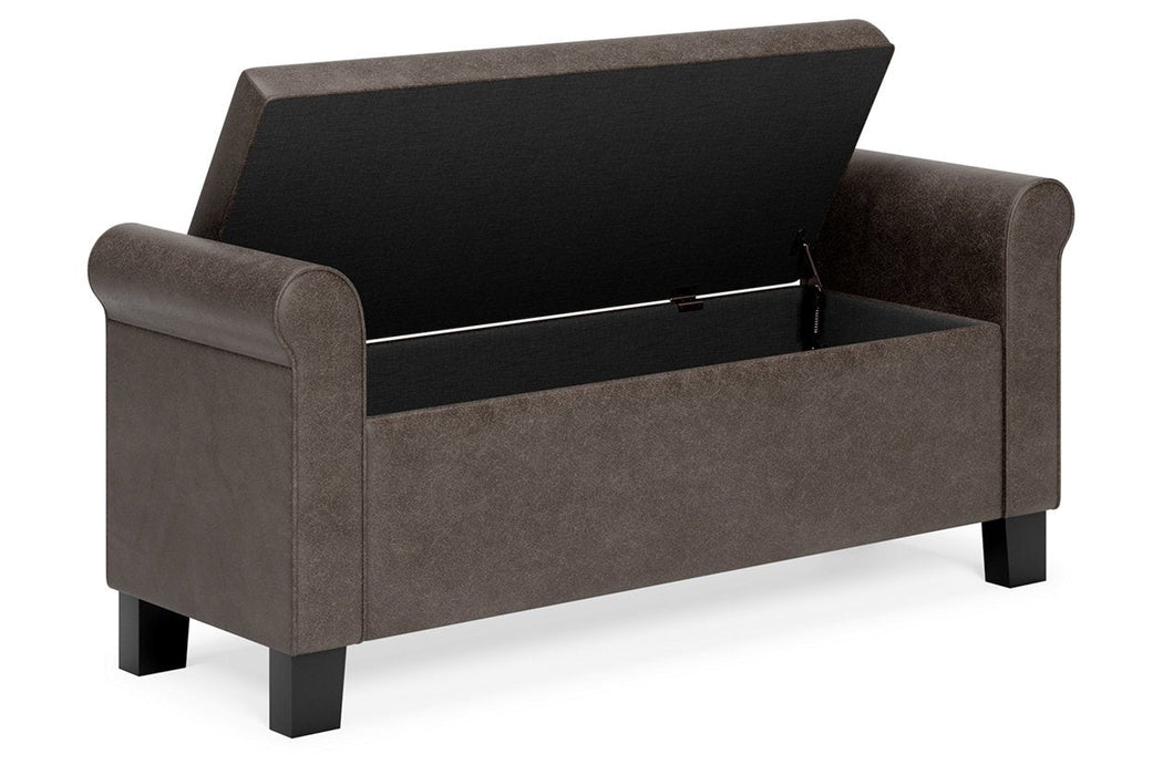 Durbinleigh Brown Storage Bench - Lara Furniture