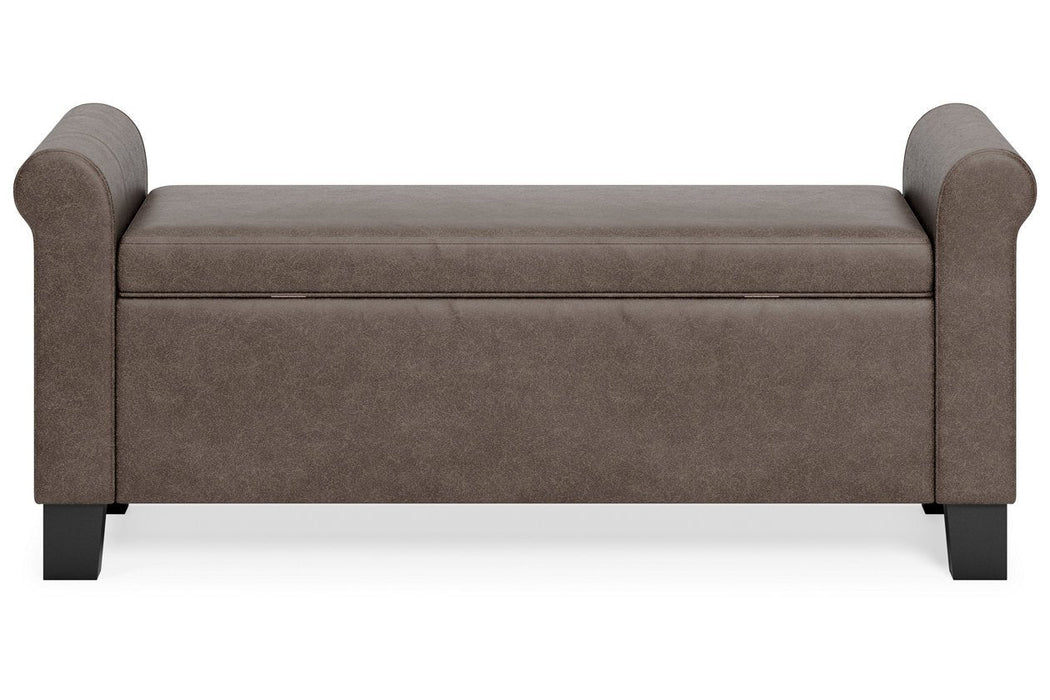 Durbinleigh Brown Storage Bench - Lara Furniture