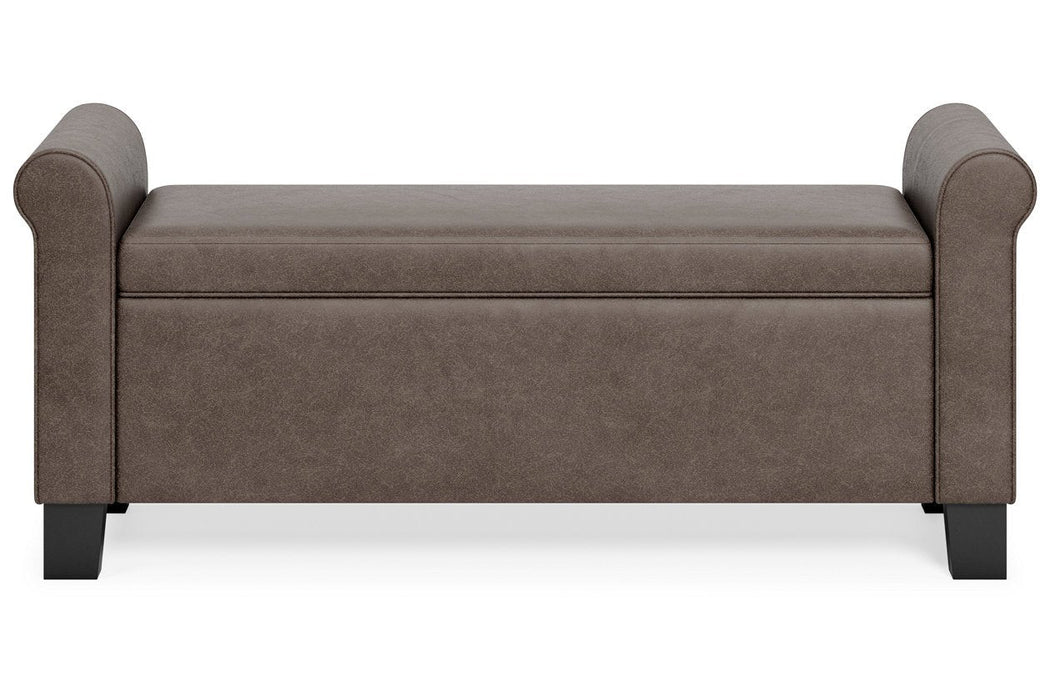 Durbinleigh Brown Storage Bench - Lara Furniture