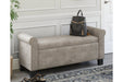 Durbinleigh Beige Storage Bench - Lara Furniture