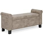 Durbinleigh Beige Storage Bench - Lara Furniture