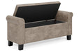 Durbinleigh Beige Storage Bench - Lara Furniture