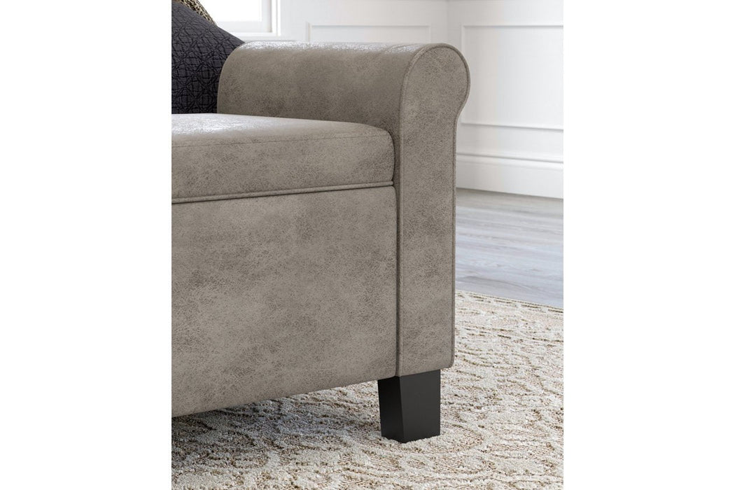 Durbinleigh Beige Storage Bench - Lara Furniture