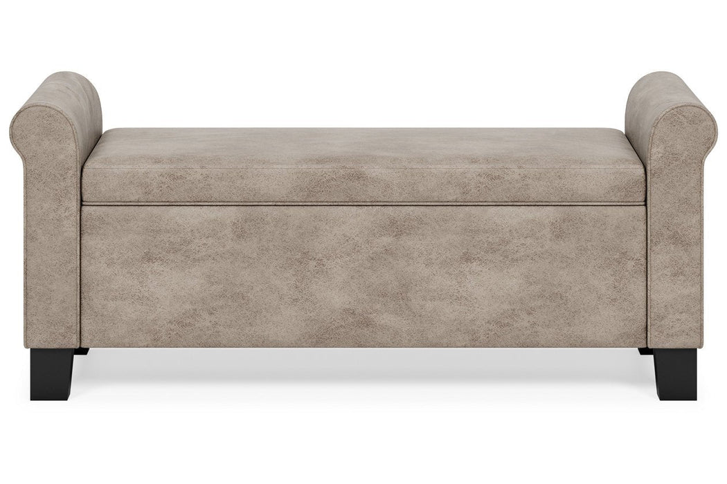 Durbinleigh Beige Storage Bench - Lara Furniture