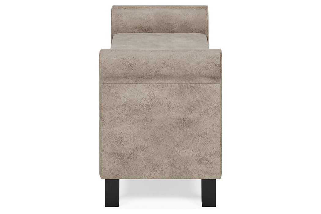 Durbinleigh Beige Storage Bench - Lara Furniture