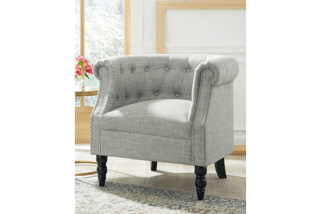 Deaza Light Gray Accent Chair - Lara Furniture