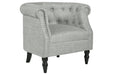 Deaza Light Gray Accent Chair - Lara Furniture