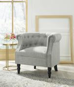 Deaza Light Gray Accent Chair - Lara Furniture