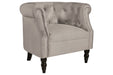 Deaza Taupe Accent Chair - Lara Furniture