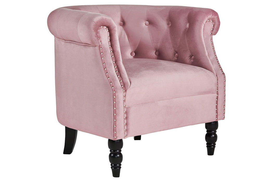 Deaza Pink Accent Chair - Lara Furniture