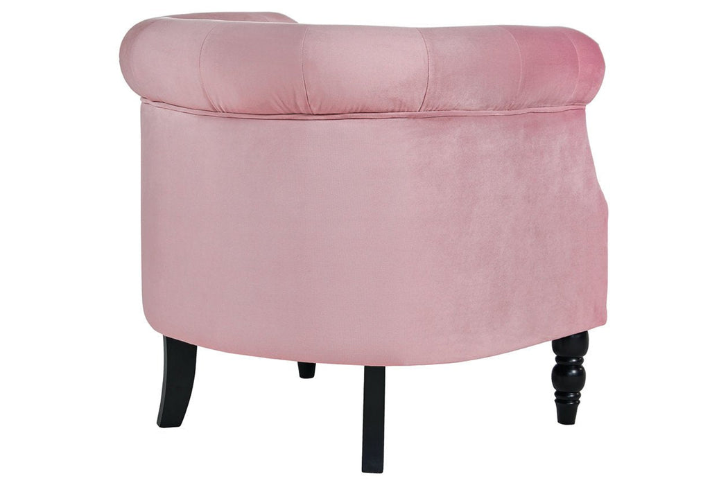 Deaza Pink Accent Chair - Lara Furniture