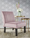 Hughleigh Pink Accent Chair - Lara Furniture